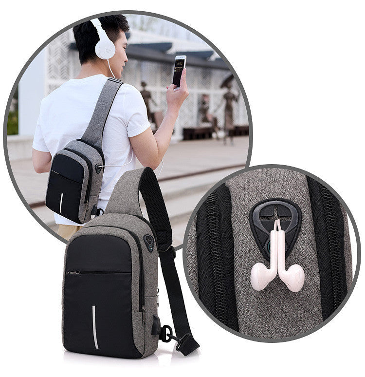 Anti-Theft Chest Bag for Men with USB Charging Shoulder Bag Marketing Points