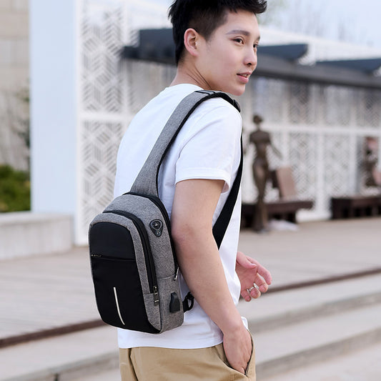 Anti-Theft Chest Bag for Men with USB Charging Shoulder Bag Marketing Points