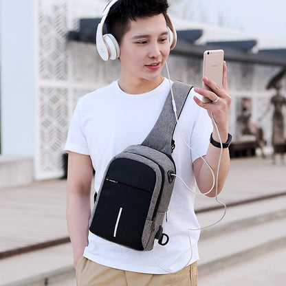 Anti-Theft Chest Bag for Men with USB Charging Shoulder Bag Marketing Points