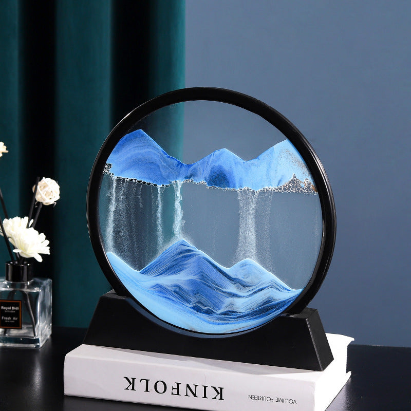 3D Mobile Sand Art, Round Glass, Hourglass