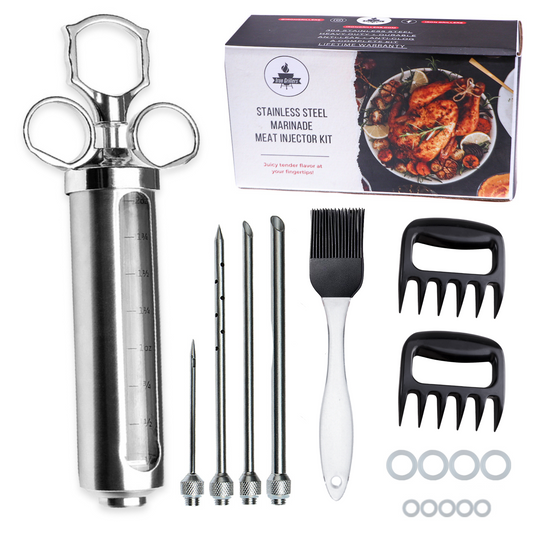 Iron Grillers™ Professional Turkey Marinade Meat Injector Syringe Kit