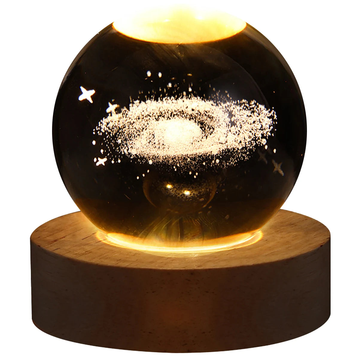 3D Galaxy Crystal Ball Night Light