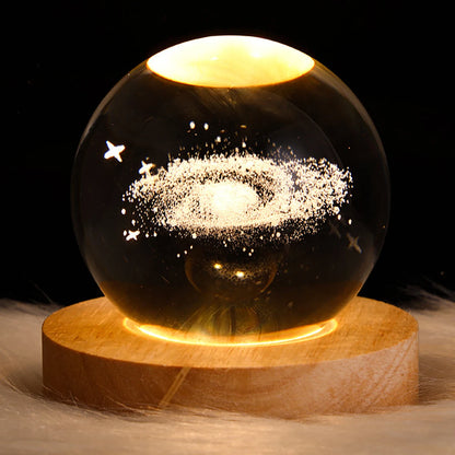 3D Galaxy Crystal Ball Night Light